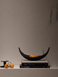 Black Resin Tray Wooden Grain Style Living Room Decorative Fruit Plate B&B Lounge Decor Simplicity And Tranquility Aesthetic