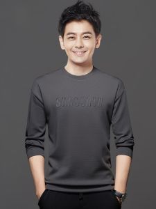 ROMON | Áo nỉ nam Lormon cổ tròn dài tay rộng rãi thời trang thu đông mới về áo phông in họa tiết thường ngày thoải mái thoáng khí