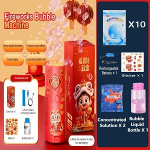 Hlinkey Có Thể Sạc Lại Pháo Hoa máy thổi bong bóng xà phòng USB điện tự động máy thổi bong bóng Với đèn LED Âm Nhạc tuổi thọ pin dài Cho Trẻ Em tiệc cưới Quà Tặng Đồ Chơi