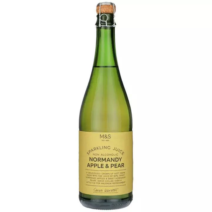 M&S Alcohol Free Apple & Pear Normandy Sparkling Apple Juice 750ml x1 Marks and Spencer Non