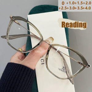 Retro Cat Eye Glasses For Women Professional Flat Light Mirror High-quality Anti-blue Light Fashion Reading Glasses 9206