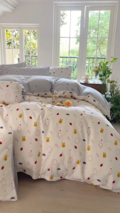 [FineLivin]Comfort QUEEN/KING Fitted Bedsheet| Quilt Cover (Sold Separately)| 100% Pure Cotton [C-3]