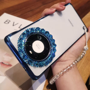 เคสโทรศัพท์มือถือแบบโปร่งใสหรูหราสำหรับ Huawei Mate40 pro เคสโทรศัพท์มือถือแบบเจาะเพชรสำหรับผู้หญิง Mate60 pro Crystal Gem Mate40e