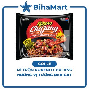 [GÓI LẺ] - PALDO - Mì trộn Koreno Chajang tương đen cay Mì trộn Koreno Úp 4p tương đen cay Koreno Chachang (78g/gói)