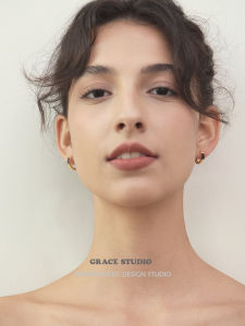 Elegant Black Zircon Mini Ear Cuff Simple Commute Hoop Earrings Fashionable Jewelry for Women Alloy Plated Silver Gold