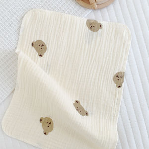 Ultra Soft Pure Cotton Muslin Baby Towel for Newborns And Children Face Wash Towel Burping Cloth Infant Square Scarf