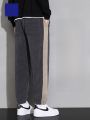 ROMON | Lormen Men's Corduroy Casual Pants Loose Sporty Workwear Long Trousers Snug Fit Sweatpants Fashionable Urban Style Autumn. 