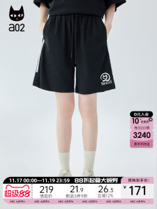 A02 Womens Summer Sport Shorts Breathable Lightweight Pure Cotton Casual Loose Fit Pants Korean Style Commute Fashion