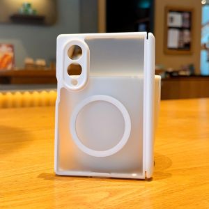 szhaiyu | for Magsafe Skin Feel Translucent Case for Samsung Galaxy Z Fold 8 Ultra 7 6 5 Fold8 Magnetic Wireless Charger Protective Cover