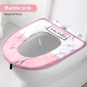Home Toilet Seat Cover Winter Stuffed Toilet Seat Cover Toilet Washer Thickened Internet Celebrity Mat All Year Round Neutral Waterproof