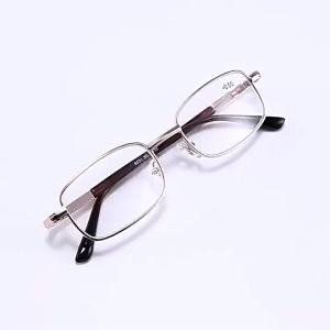 (Hàng mới) Kính lão thị viễn thị đọc sách Nam nữ tròng THỦY TINH trong suất chuẩn độ toàn viền gọng hợp kim bọc silicon cao cấp chuẩn độ