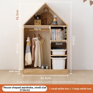 XIAOHUAMEIMEI | Real Wood Childrens Storage Cabinet