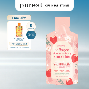 Purest Co Collagen Glow Strawberry Smoothie (For Radiant Youthful Skin)