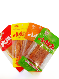 Spicy Flavor Snack from Pingjiang Hunan 4 Packs Little Hot Sticks Big Hot Pieces Delicious Tofu Snacks in Bag Packaging
