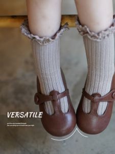 AnnieBé Gái Mùa Thu Phong Cách Mới Phong Cách Anh Công Chúa Giày Đơn Cho Bé Gái Giày Cho Bé Có Băng Ma Thuật Retro Đa Năng Nhỏ Giày Da