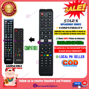STAR X TV Remote REPLACEMENT NO CODE NO SET UP [**Mag Basa B4 Umorder**] Ready to use STAR-X SMART TV Remote STAR X Android TV Remote TV STARX