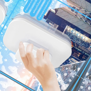 แปรงเช็ดกระจก ตัวเช็ดกระจก อุปกรณ์เช็ดกระจก แปรงทำความสะอาด ตัวเช็ดกระจกพร้อมกันสองด้าน มีแม่เหล็ก ดูดแรงไม่หลุด