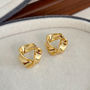 Mobius Geometric Metal New 2026 Trendy Uncommon Stylish Silver S925 Ear Studs