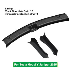 For Tesla Model Y Juniper 2025 2026 LAUNCH Rear Trunk Threshold Strip Bumper Protector Guard TPE Anti Scratch Protection Lid