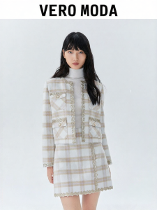Vero Moda | Chân Váy Ngắn Plaid Thắt Dây Cao