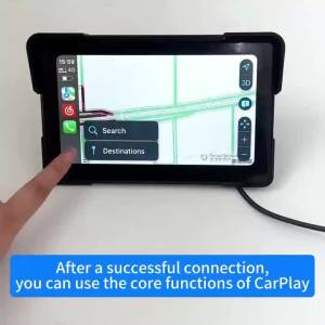 7 inch Motorcycle Navigation Display IPS Screen Wireless CarPlay Android Auto Google Siri Voice Assistant Call Music Bluetooth