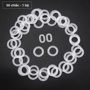 Gói Số Lượng Lớn Vòng Nhựa Trắng Móc Len Hình Tròn 2cm Vòng Tròn Chữ O Dùng Làm Phụ Kiện Túi Xách Tự Làm Và Thủ Công 50/100/200/1000 Cái