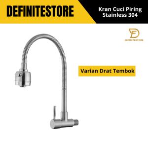 Kran Cuci Piring Kran Dapur Kran Sink Flexible Kran Angsa Keran Cuci Piring Stainless SUS 304