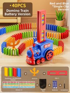 BABYSHOME | Educational Domino Train Building Blocks Toy