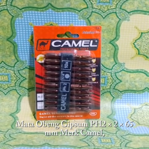 MATA OBENG GIPSUM PH2 x 2 x 65mm MERK CAMEL HARGA PER 10PCS