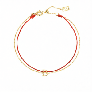 Zodiac Year Lucky Red Rope Diamond Studded K Gold Bracelet