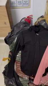 áo khoác nữ thun gan có mũ đơn giản dây kéo