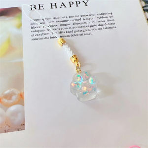 Mini Cat Claw Mobile Phone Chain Keychain DIY Drip Glue Finished Product Couple Gifts Mens Style Cute Resin Craft Key Holder