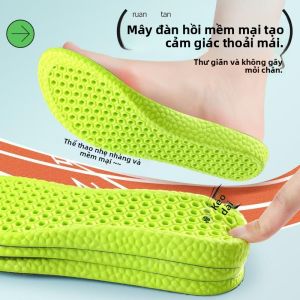 MONLEYTA | Miếng lót giày thể thao thoáng khí dày thấm mồ hôi chống mùi cho nam và nữ mùa hè giảm sốc đệm khí