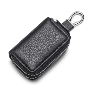 New Multi-Functional Double Zipper Car Key Holder Mens Business Practical Key Case Universal Car Key Cover Leather Goods