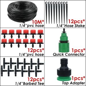 Drip Irrigation System Automatic Watering Garden Hose Micro Drip Watering Kits Adjustable Nozzle Garden Supplies System Water