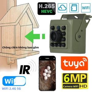 Camera IP Không Dây Mini WiFi 6MP 4MP POE 2K Với Tầm Nhìn Ban Đêm Camera An Ninh Trong Nhà Tương Thích Với Smart Life Tuya Kích Thước Nhỏ Gọn Kiểu Dáng Tổ Chim