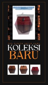 Celengan Kotak Motif Serat Kayu Jati Ukuran 15x15x20 Bahan MDF & Sticker Berkualitas