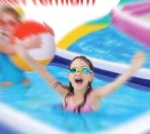 mango สระว่ายน้ำ สระน้ำเป่าลมสี่เหลี่ยม KISUBO เลือกได้ 2 ขนาด สระเป่าลม 2 ชั้น ถูกมาก พลาสติกทนต่อแดด พร้อมส่ง