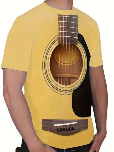 Bandai | 2026 Hot Selling Fashionable Cool Fun Elegant Violin Design Pattern 3D Printing Fashion T-shirt Hip Hop Street Top Large