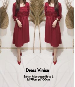 Des Dress Vinisa casual dress modis kekinian