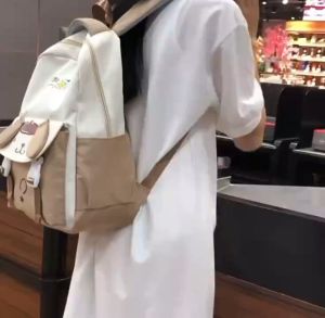 40cm❤️ Kuromi Fashion Student Shoulder Bag Cute Cartoon Backpack Korean Girls Schoolbag Free Plush Keychain beg pelajar书包背包
