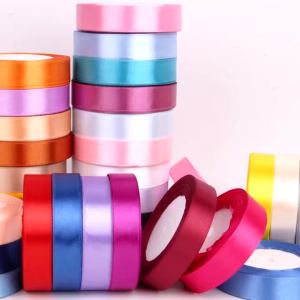 Premium Solid Color Satin Ribbon for Gift Wrap Bouquet Wedding Birthday Party Bow Craft Decoration