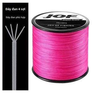 Dây Câu Cá Tết 4 Sợi JOF 1000M/500M/300M/100M Dây PE Đa Sợi Dùng Cho Cá Chép Nước Biển Nước Ngọt - Dây Tết Chắc Chắn Bền Bỉ