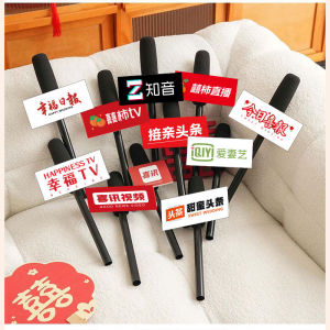 Creative Wedding Interview Props Photo-taking Simulation Mic Bridal Door Game Supplies All-inclusive Simple Style Props