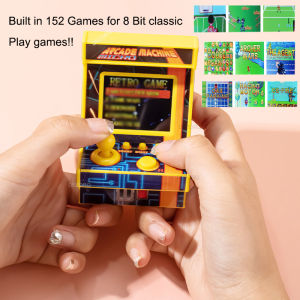 8 Bit Mini Arcade Handheld Game Console 1.8 Inch 152 Games Small Pocket Gaming Christmas Holiday Kids Gift