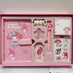 Bộ Đồ Dùng Văn Phòng Phẩm Dễ Thương Hoạt Hình Kawaii Meow Notebook Kawaii Sanrio Kawaii Dog Notebook Gift Box for Bé Gáis