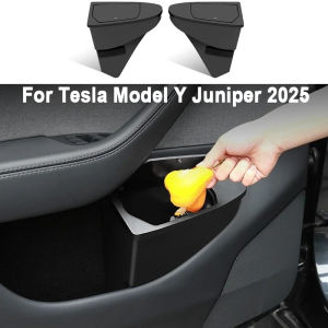 For Tesla Model Y Juniper 2025 Front Door Storage Trash Can Car Door Storage Box Multi Functional Storage Box Car Accessories