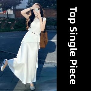 LIRUSHAN | Elegant Slimming White Satin Dress Women French Style
