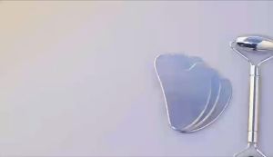 Paket Face Roller & Guasha Stainless Steel: Alat Perawatan Wajah Anti Aging