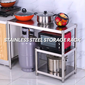GAA 304 Stainless Steel Kitchen Gas Stove Stand Rack Thicken Kitchen Cabinet Rack Microwave Oven Stand Rack